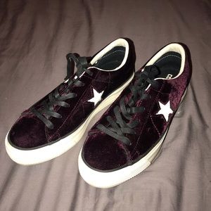 burgundy platform converse
